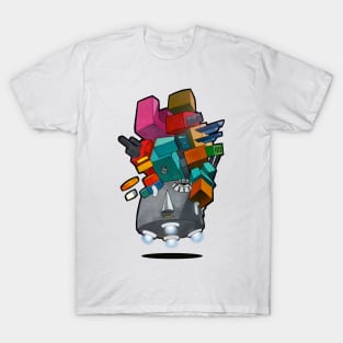 Robot head, strategist or a head full of junk T-Shirt